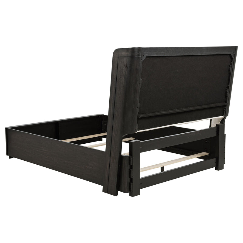 Leandro 5-piece Queen Bedroom Set Burnished Black - detail 4