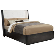 Leandro 55-inch Queen Wingback Bed Burnished Black - detail 3