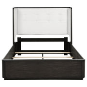 Leandro 55-inch Queen Wingback Bed Burnished Black - detail 4