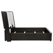Leandro 55-inch Queen Wingback Bed Burnished Black - detail 6