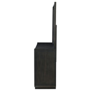 Leandro 8-drawer Bedroom Dresser with Mirror Burnished Black - detail 5