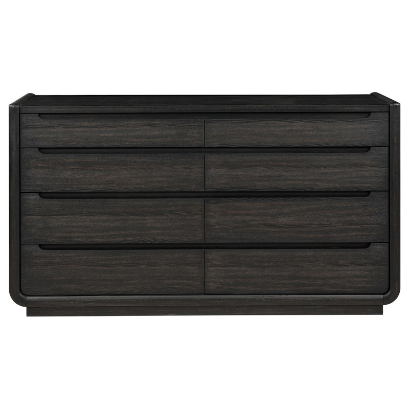 Leandro 8-drawer Bedroom Dresser Cabinet Burnished Black - detail 3