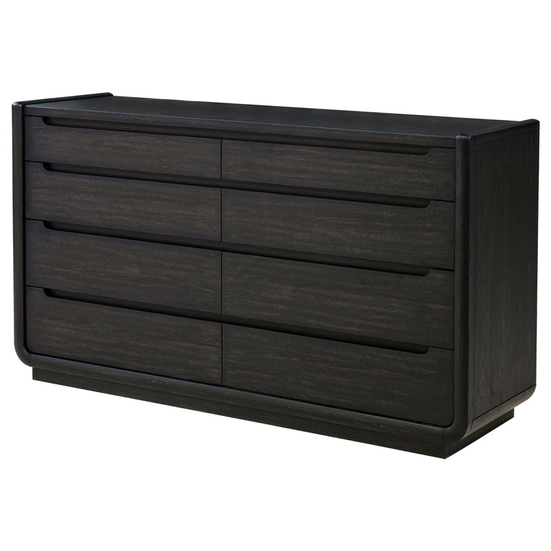 Leandro 8-drawer Bedroom Dresser Cabinet Burnished Black - detail 4