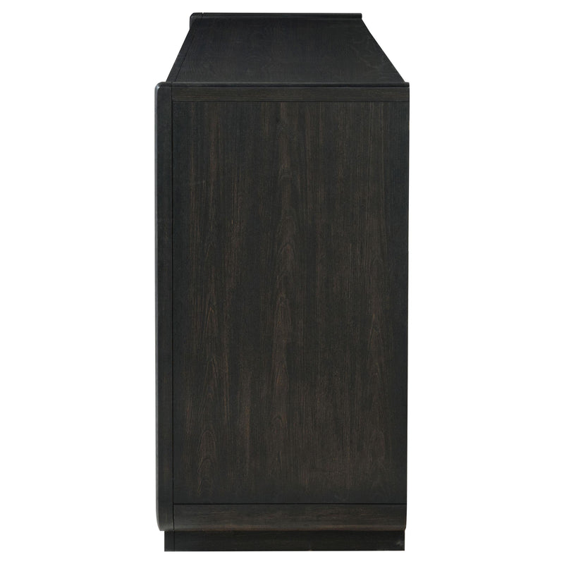 Leandro 8-drawer Bedroom Dresser Cabinet Burnished Black - detail 5