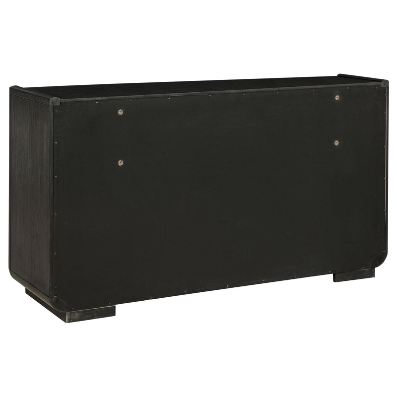 Leandro 8-drawer Bedroom Dresser Cabinet Burnished Black - detail 6