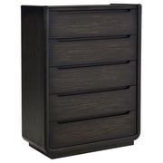 Leandro 5-drawer Bedroom Chest of Drawers Burnished Black - alternate view