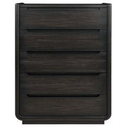 Leandro 5-drawer Bedroom Chest of Drawers Burnished Black - detail 3