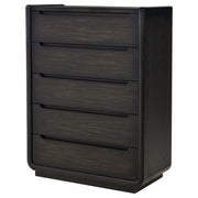 Leandro 5-drawer Bedroom Chest of Drawers Burnished Black - detail 4