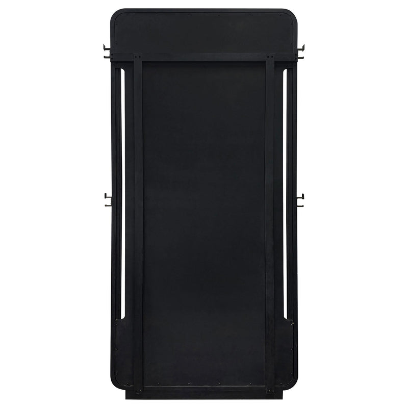 Leandro 76-inch Full Length Floor Mirror Burnished Black - detail 6