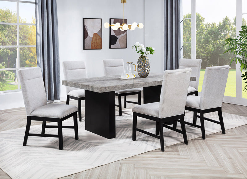 Crownmark Sebastian Dining Set - Grey 7-Piece Dining Set