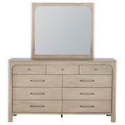 Solano 9-drawer Bedroom Dresser with Mirror Weathered Mango - detail 3