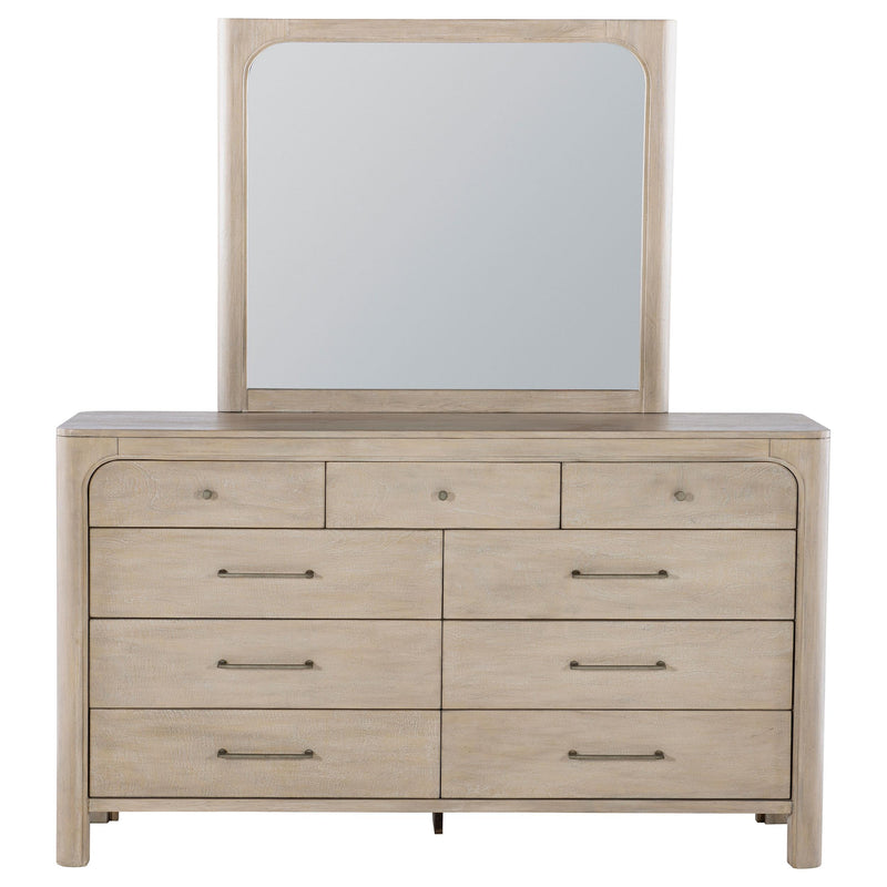 Solano 9-drawer Bedroom Dresser with Mirror Weathered Mango - detail 3