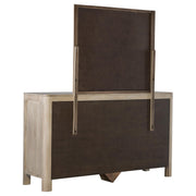 Solano 9-drawer Bedroom Dresser with Mirror Weathered Mango - detail 6