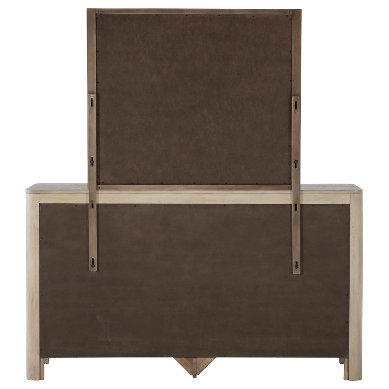 Solano 9-drawer Bedroom Dresser with Mirror Weathered Mango - detail 7