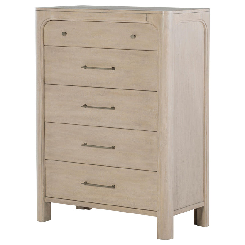 Solano 5-drawer Bedroom Chest of Drawers Weathered Mango - detail 4