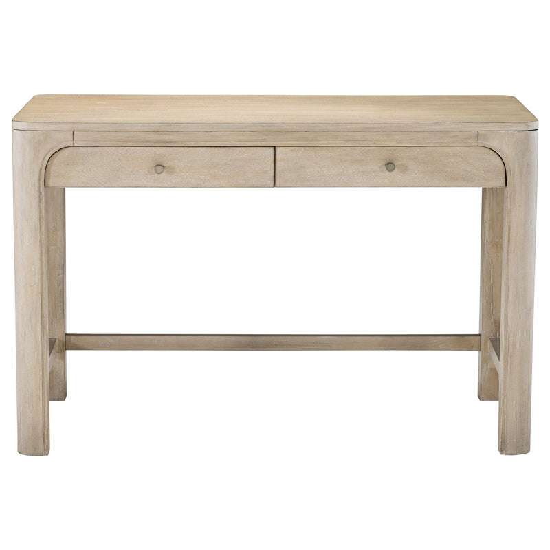 Solano 2-drawer Makeup Table Vanity Desk Weathered Mango - detail 3