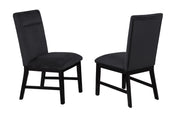 Crownmark Set of 2 Sebastian Side Chairs Black