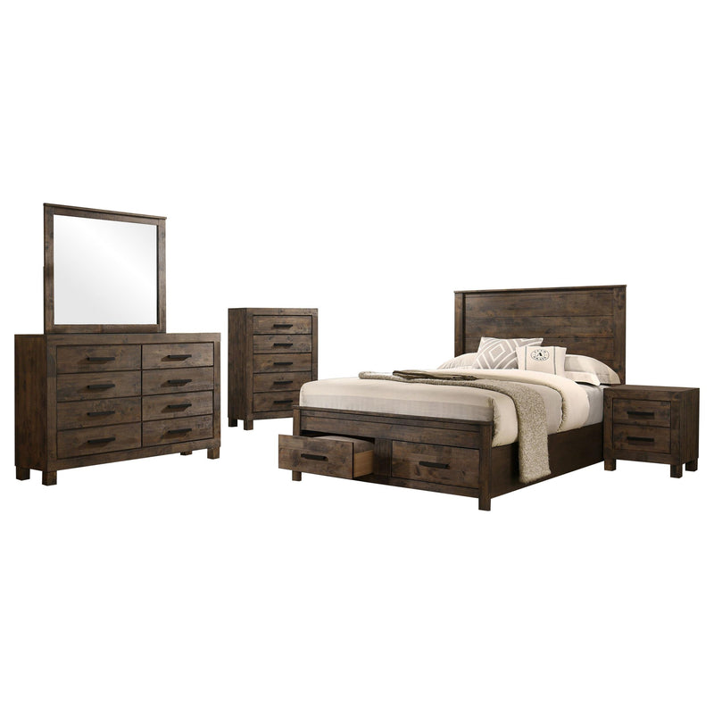 Woodmont 5-piece Queen Bedroom Set Rustic Golden Brown - alternate view