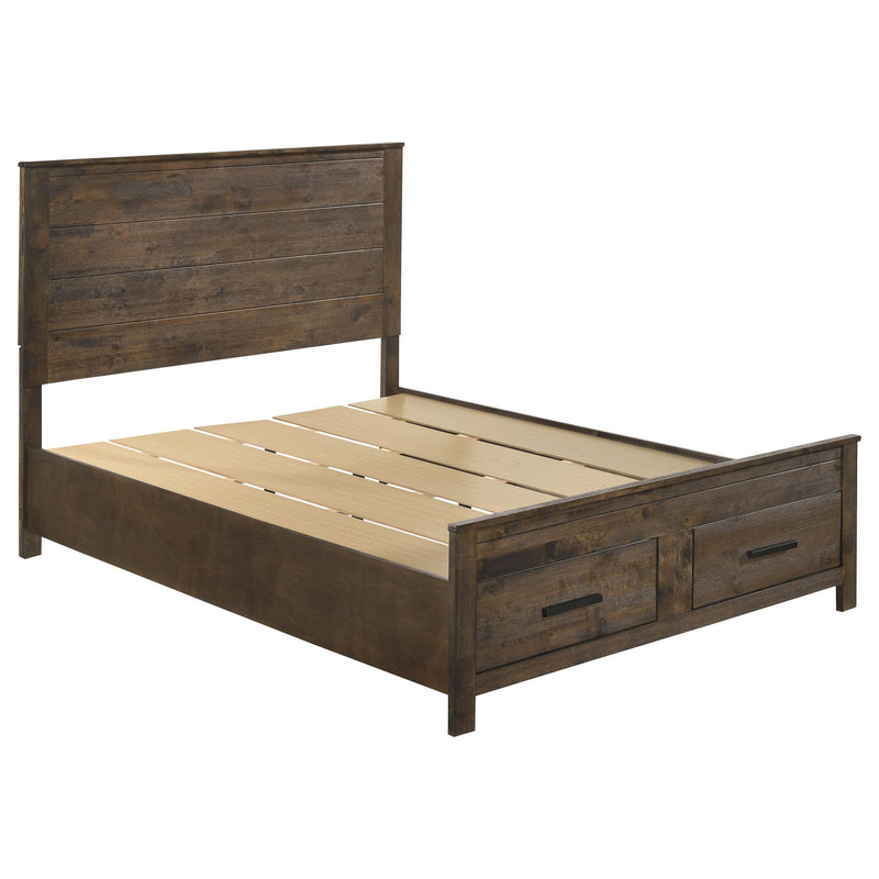 Woodmont 5-piece Queen Bedroom Set Rustic Golden Brown - detail 3