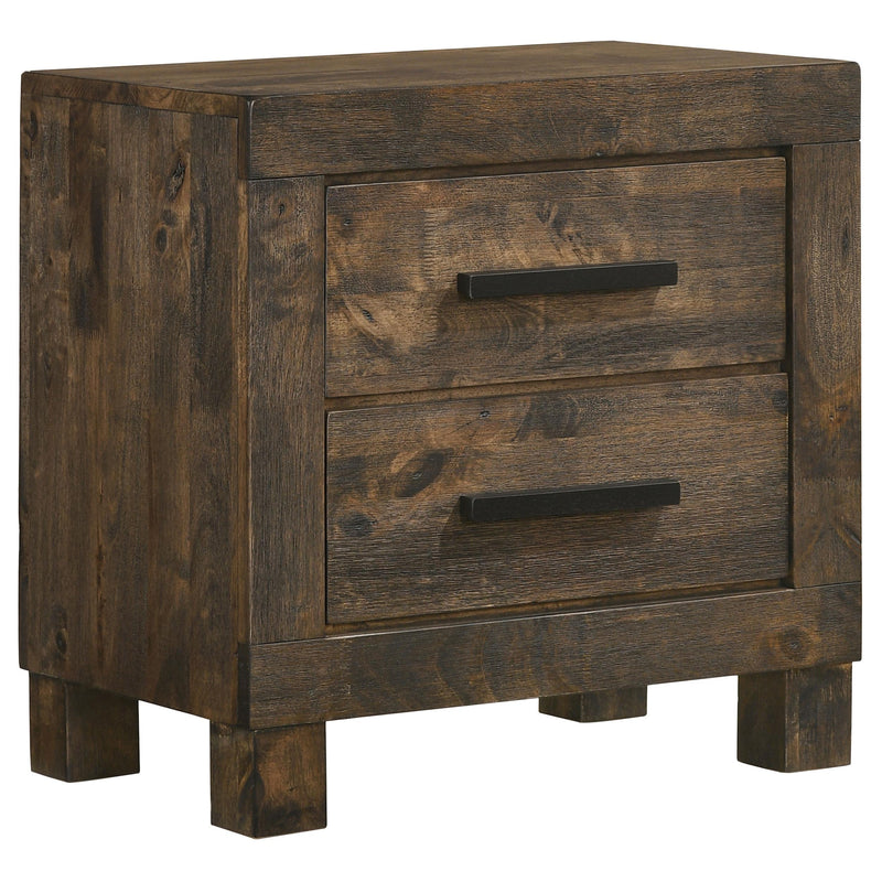 Woodmont 5-piece Queen Bedroom Set Rustic Golden Brown - detail 5