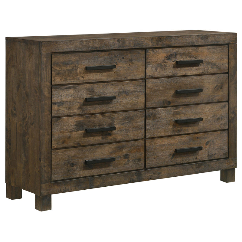 Woodmont 5-piece Queen Bedroom Set Rustic Golden Brown - detail 7
