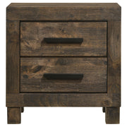 Woodmont 2-drawer Nightstand Rustic Golden Brown - detail 3