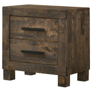 Woodmont 2-drawer Nightstand Rustic Golden Brown - detail 4