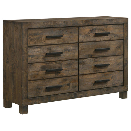 Woodmont 8-drawer Dresser Rustic Golden Brown - alternate view