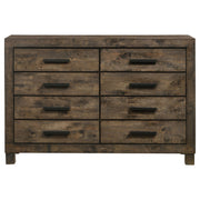 Woodmont 8-drawer Dresser Rustic Golden Brown - detail 3