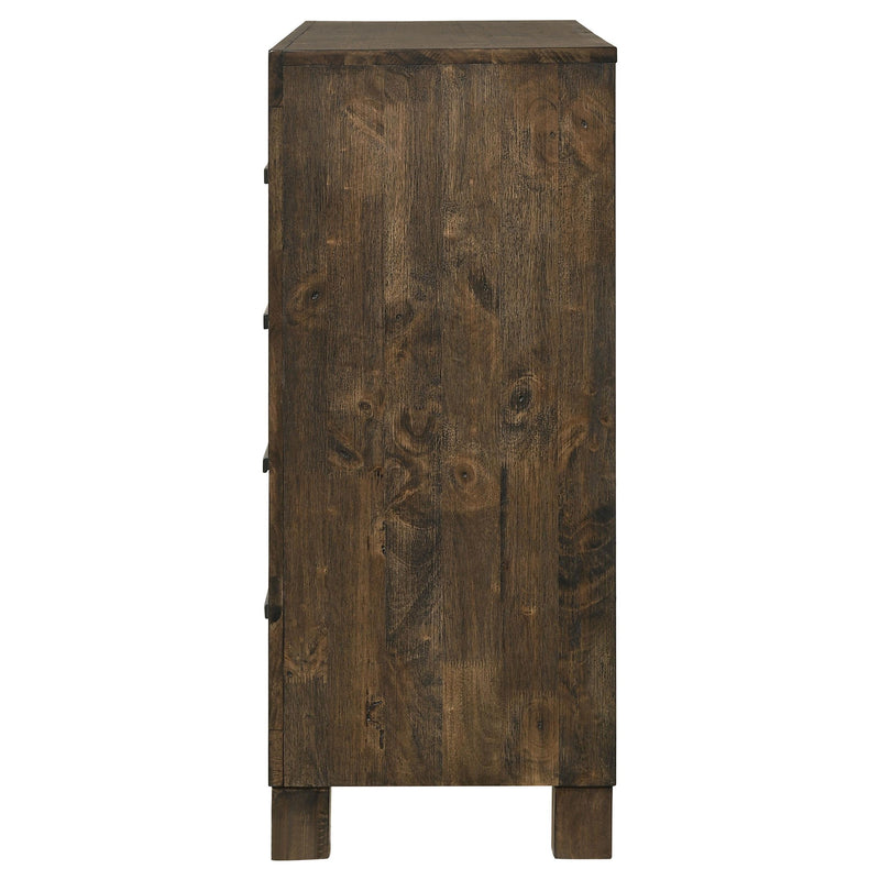 Woodmont 8-drawer Dresser Rustic Golden Brown - detail 5
