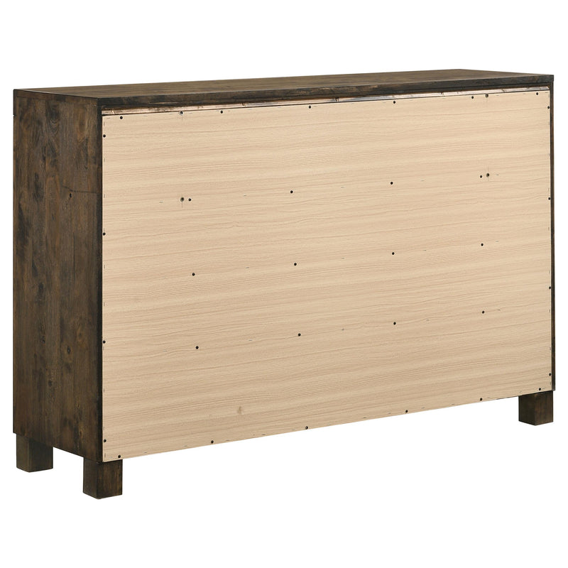 Woodmont 8-drawer Dresser Rustic Golden Brown - detail 6