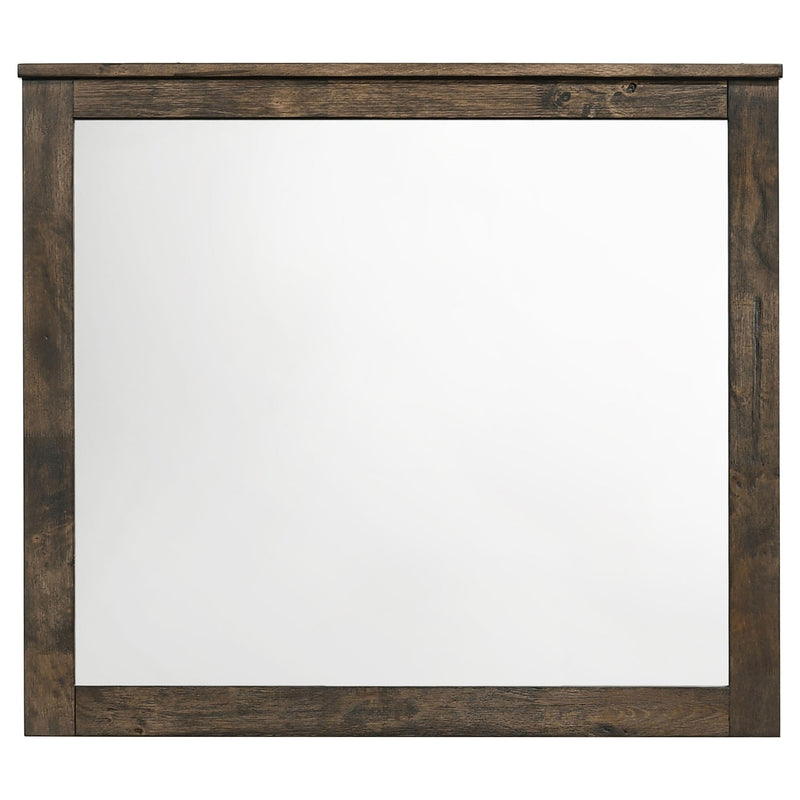 Woodmont Dresser Mirror Rustic Golden Brown - detail 3
