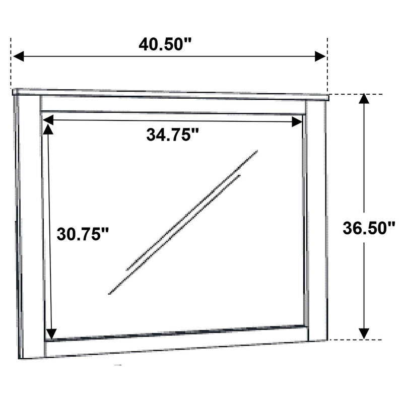 Woodmont Dresser Mirror Rustic Golden Brown - detail 5