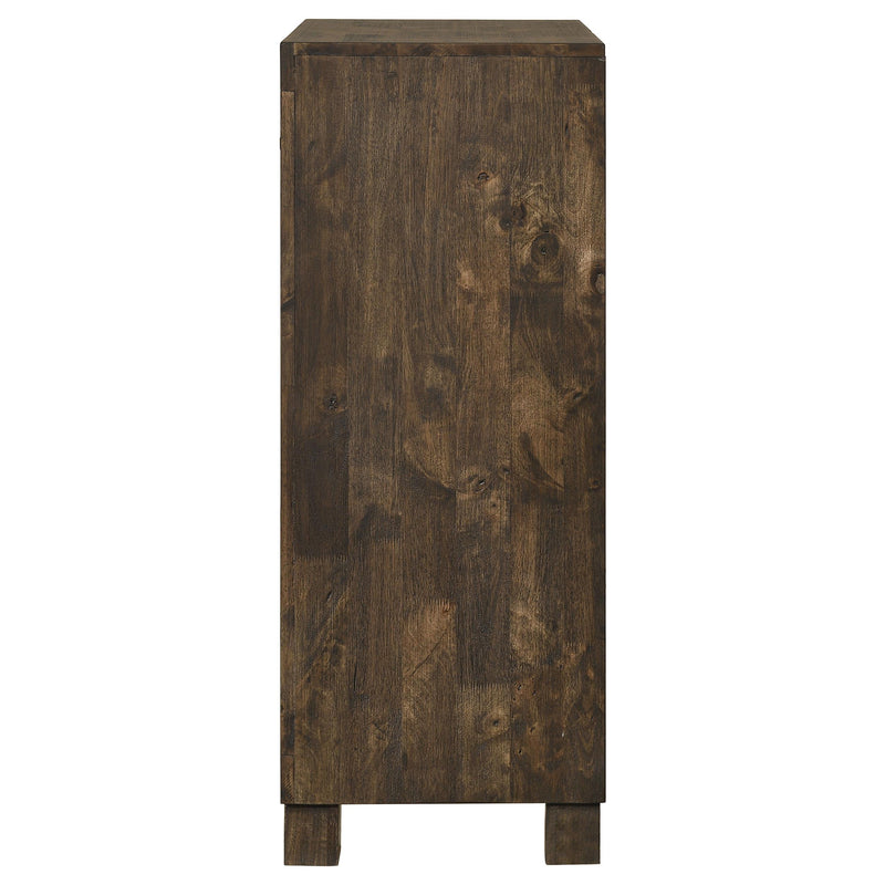 Woodmont 5-drawer Bedroom Chest Rustic Golden Brown - detail 5
