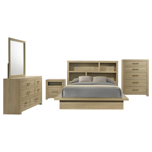 Hendricks 5-piece Queen Bedroom Set Light Oak - alternate view