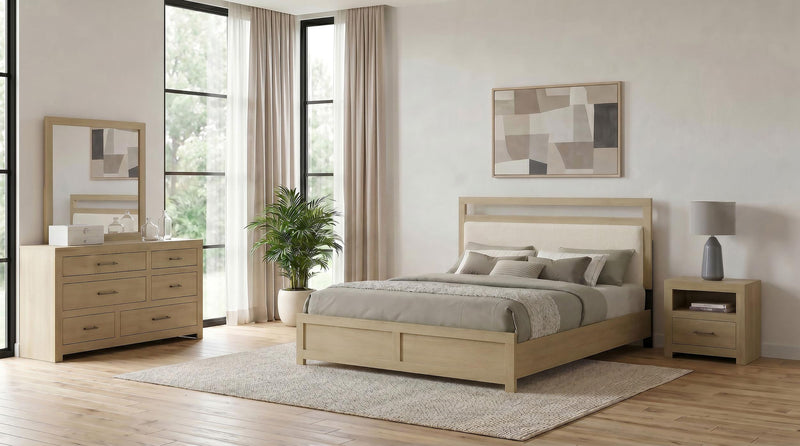 Hendricks 4-piece Eastern King Bedroom Set Light Oak