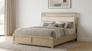 Hendricks Eastern King Panel Headboard Platform Bed Light Oak