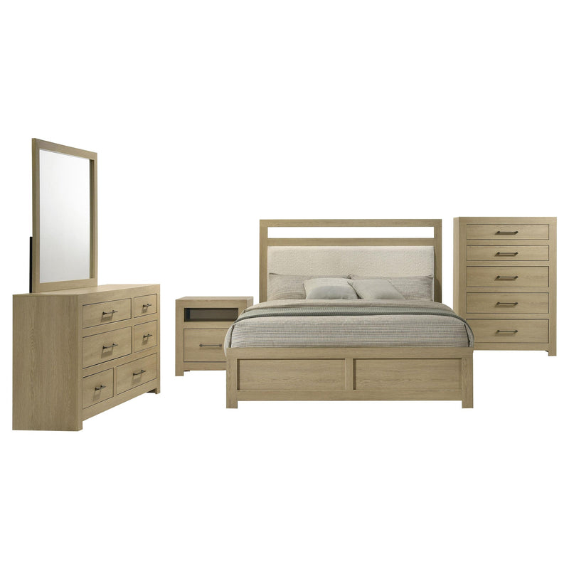 Hendricks 5-piece Queen Bedroom Set Light Oak - alternate view