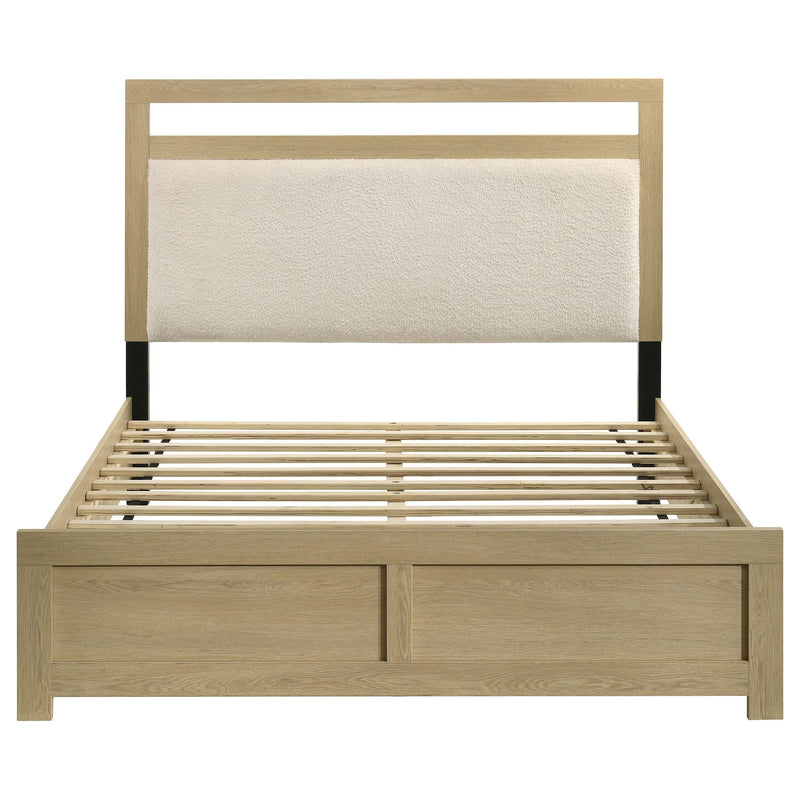 Hendricks Queen Panel Headboard Platform Bed Light Oak - detail 4