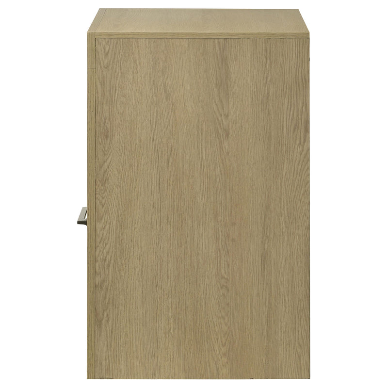 Hendricks 1-drawer Nightstand Bedside Table with Cubby Light Oak - detail 5