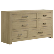 Hendricks 6-drawer Bedroom Dresser Storage Cabinet Light Oak - alternate view