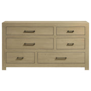 Hendricks 6-drawer Bedroom Dresser Storage Cabinet Light Oak - detail 3