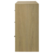 Hendricks 6-drawer Bedroom Dresser Storage Cabinet Light Oak - detail 5