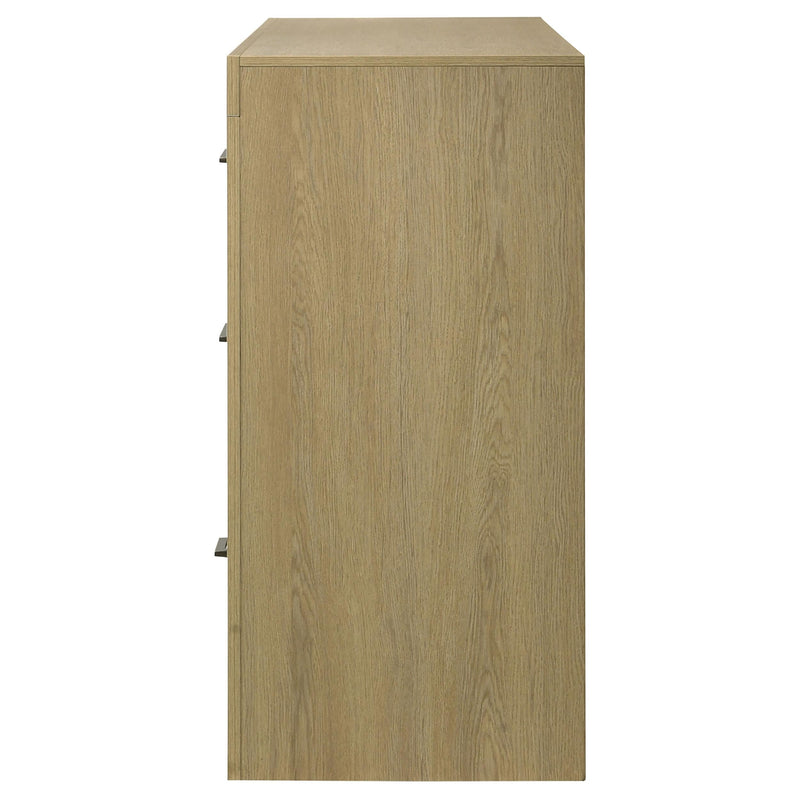 Hendricks 6-drawer Bedroom Dresser Storage Cabinet Light Oak - detail 5
