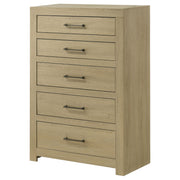 Hendricks 5-drawer Bedroom Chest of Drawers Light Oak - detail 4