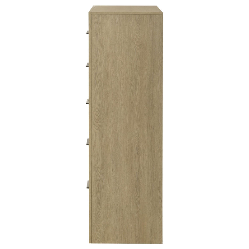 Hendricks 5-drawer Bedroom Chest of Drawers Light Oak - detail 5