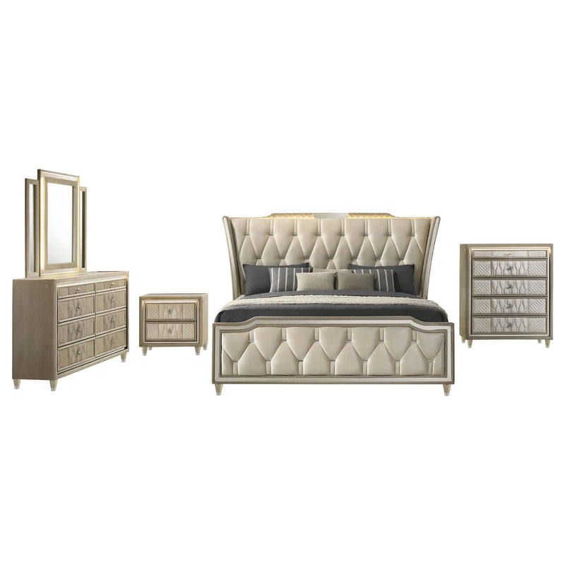 Lorient 5-piece Queen Bedroom Set Ivory and Camel - alternate view