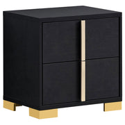Marceline 2-drawer Nightstand Black - alternate view