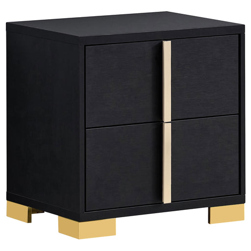 Marceline 2-drawer Nightstand Black - alternate view