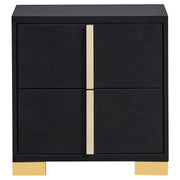 Marceline 2-drawer Nightstand Black - detail 3